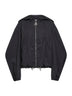 Bomber con cappuccio in nylon nero