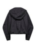 Bomber con cappuccio in nylon nero