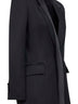 Black wool gabardine asymmetric jacket