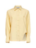 Camicia "Diana" in popeline di cotone giallo pallido