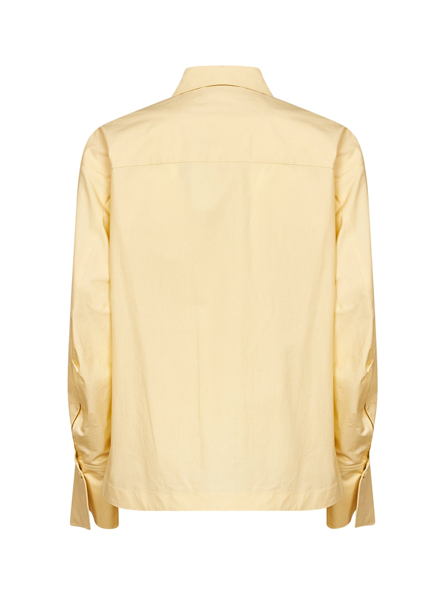 Camicia "Diana" in popeline di cotone giallo pallido