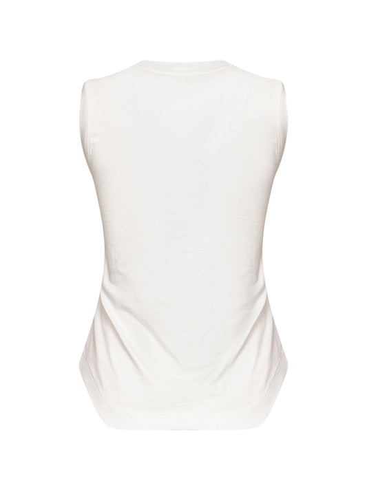 White cotton jersey "Reese" tank top