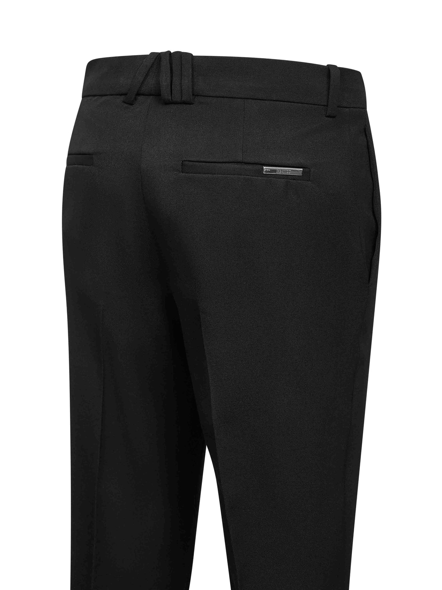 Pantaloni a sigaretta in gabardina di lana vergine nera