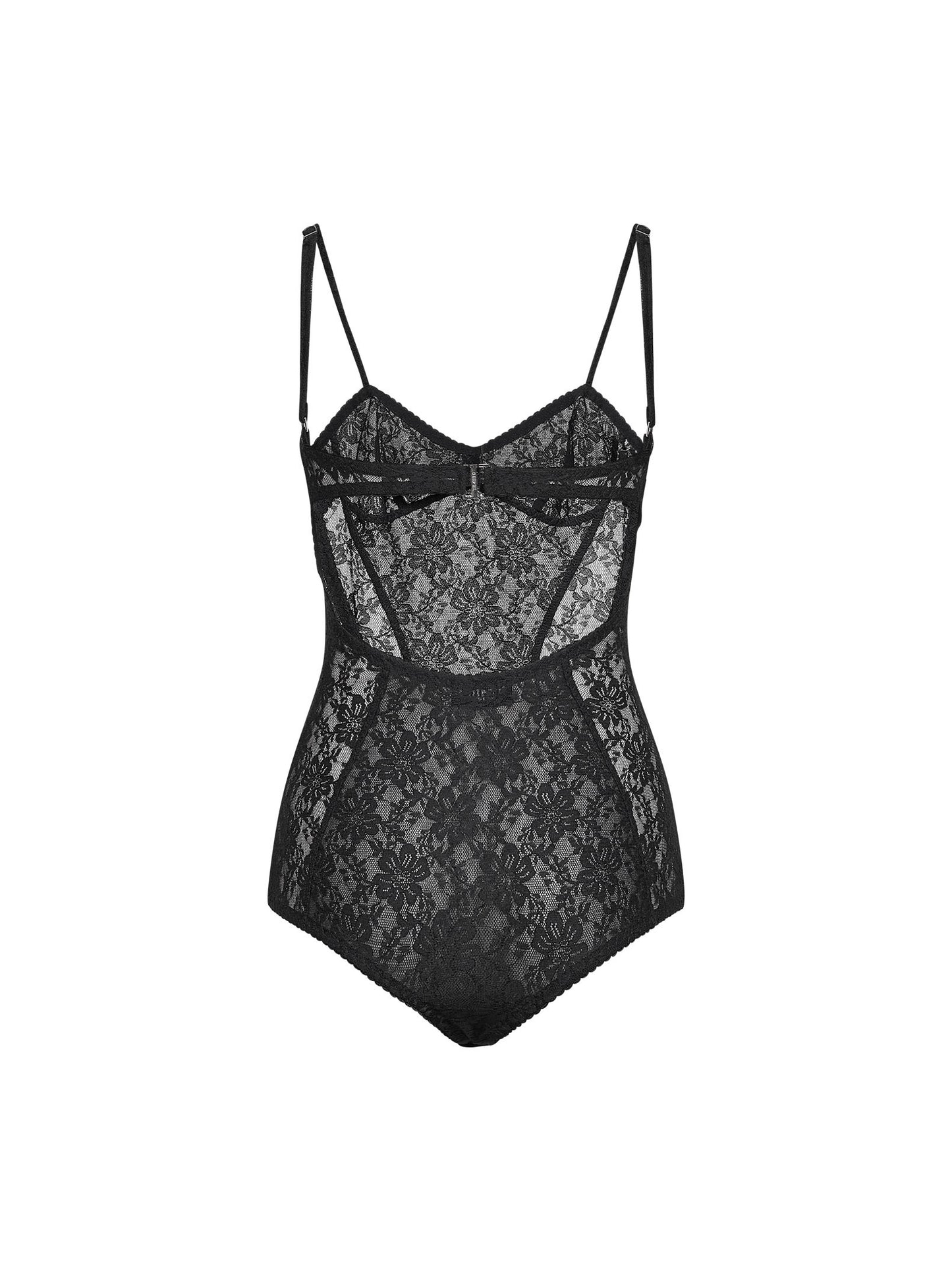 Body in pizzo stretch nero