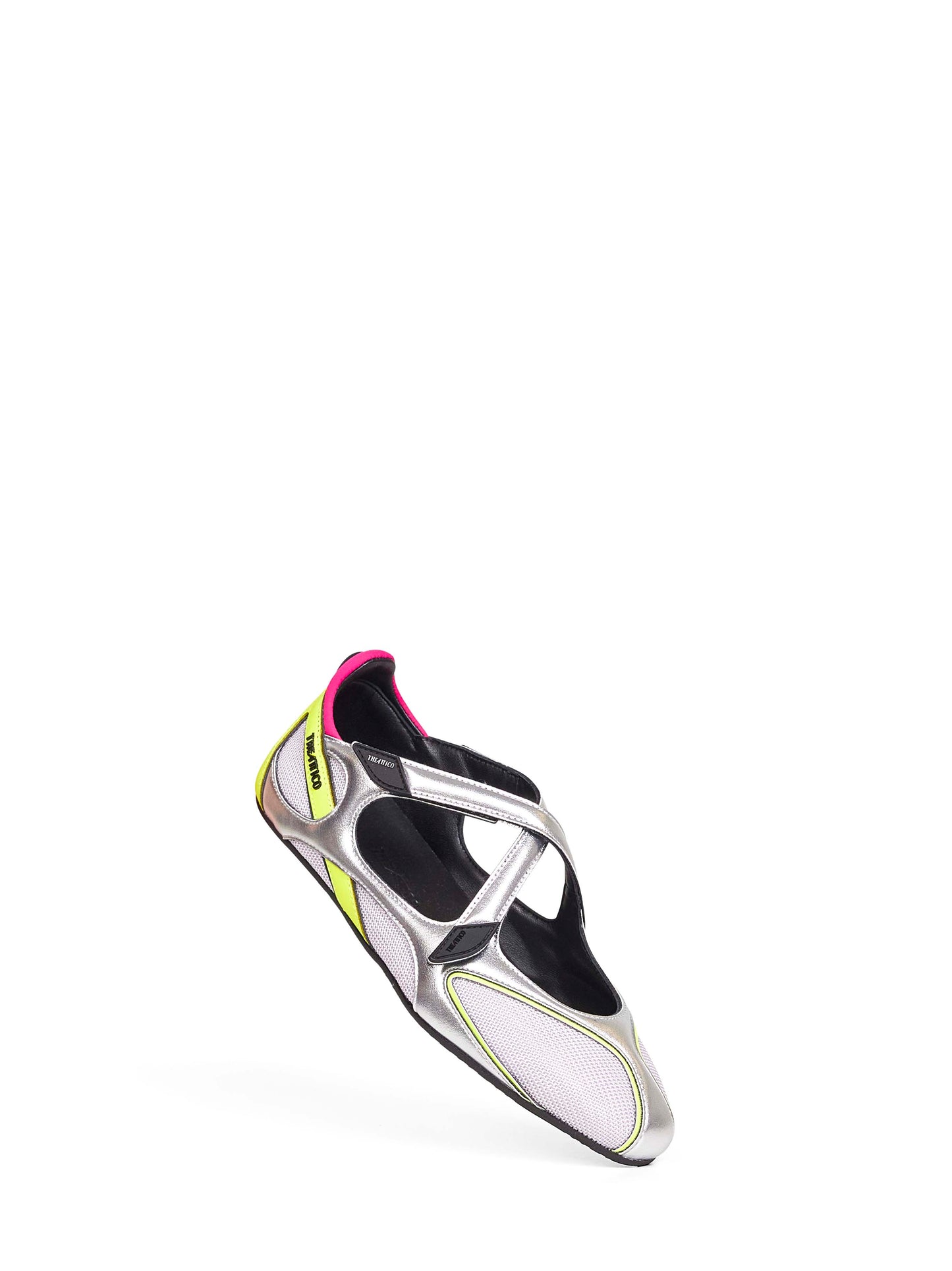 Silver "Floor 01" ballet flats