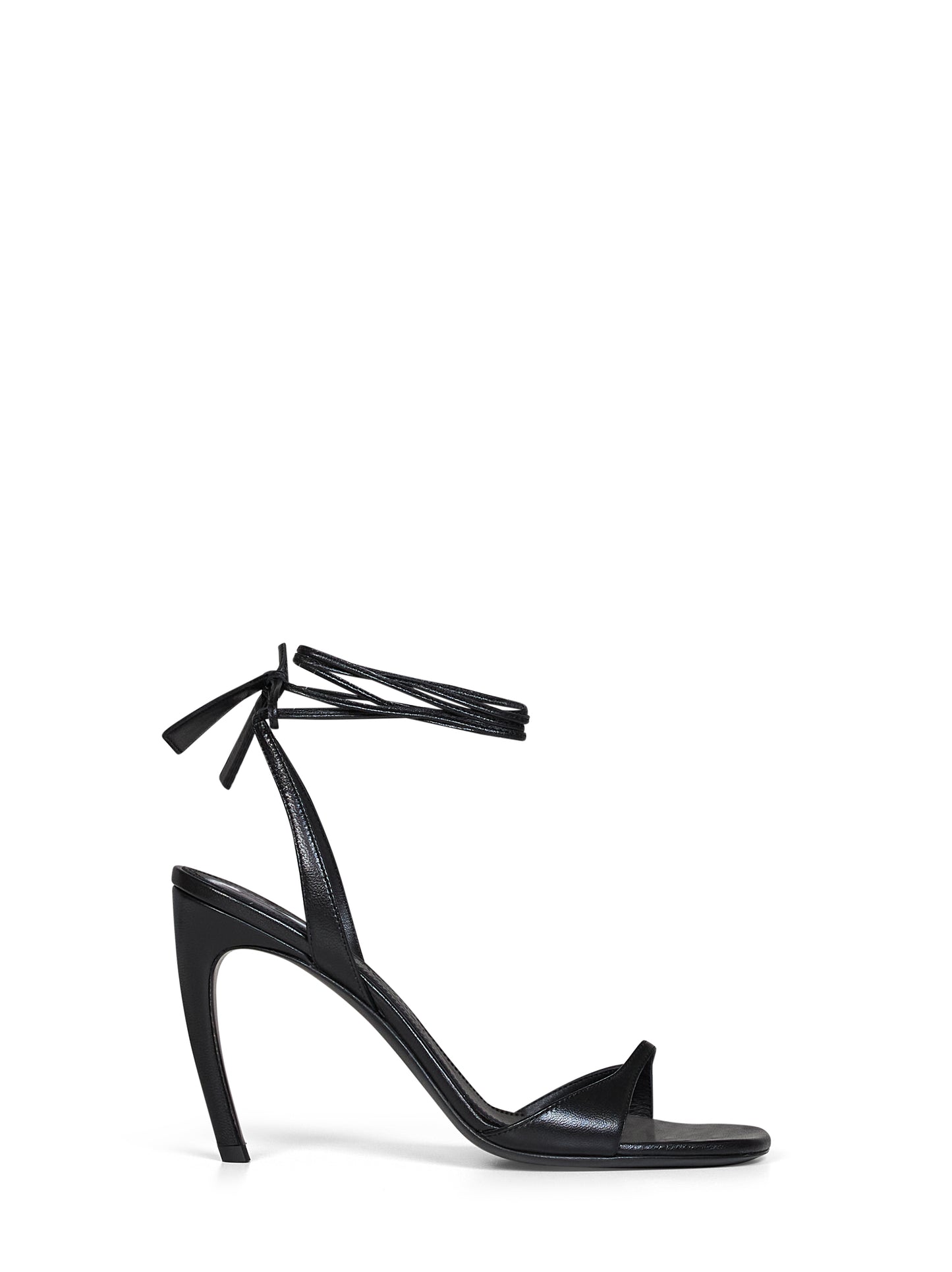 Black nappa leather "Ora" sandals