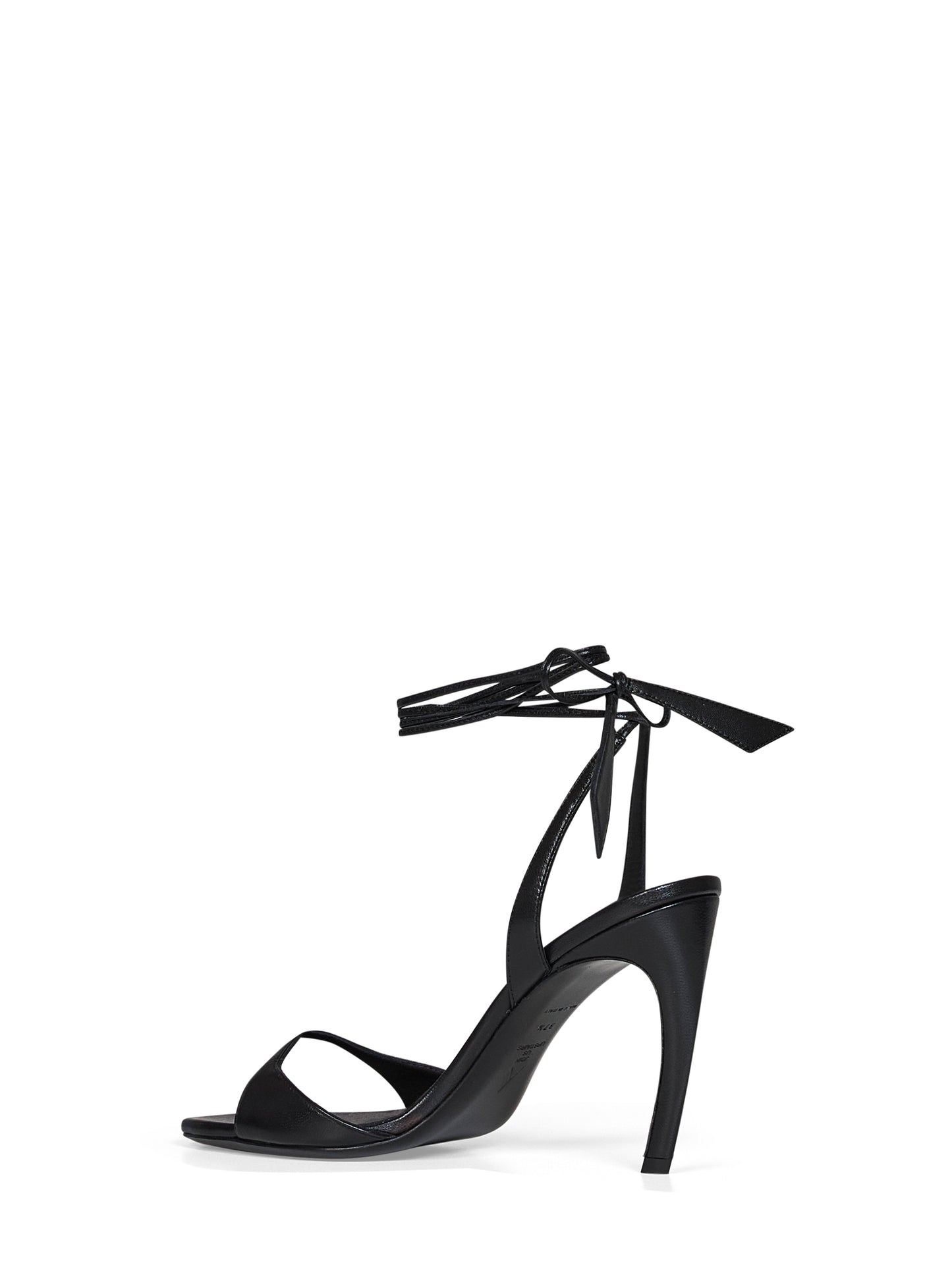 Black nappa leather "Ora" sandals