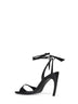 Black nappa leather "Ora" sandals