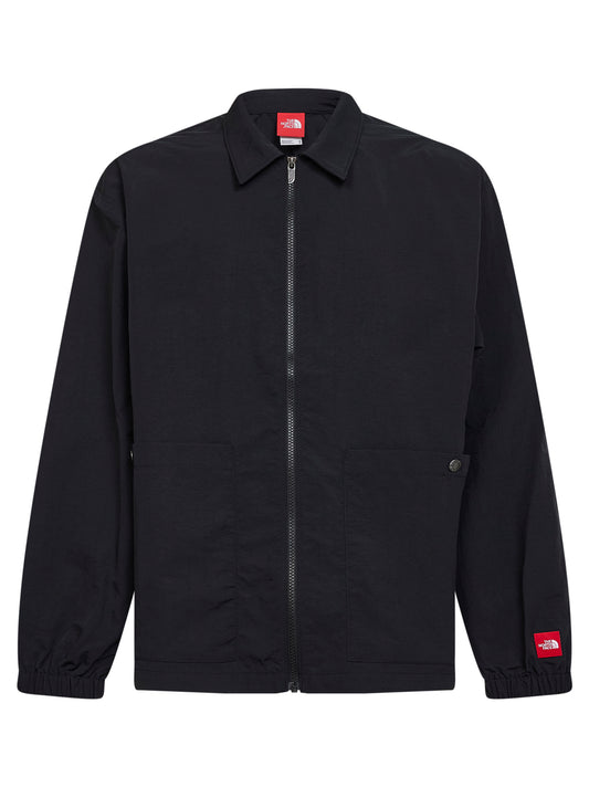 Black nylon Red Box shirt jacket