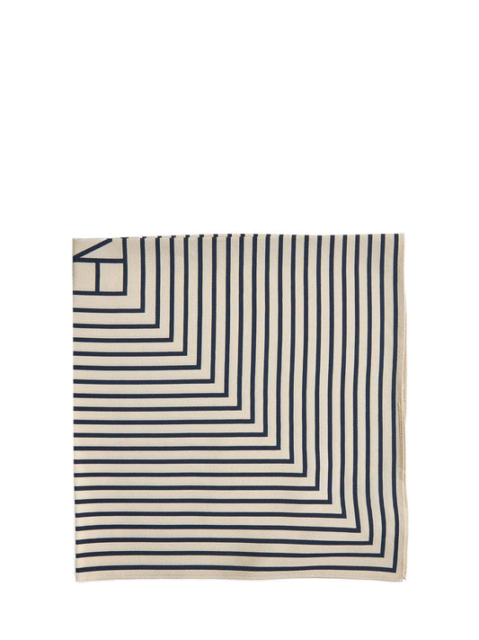 Silk scarf with monogram print