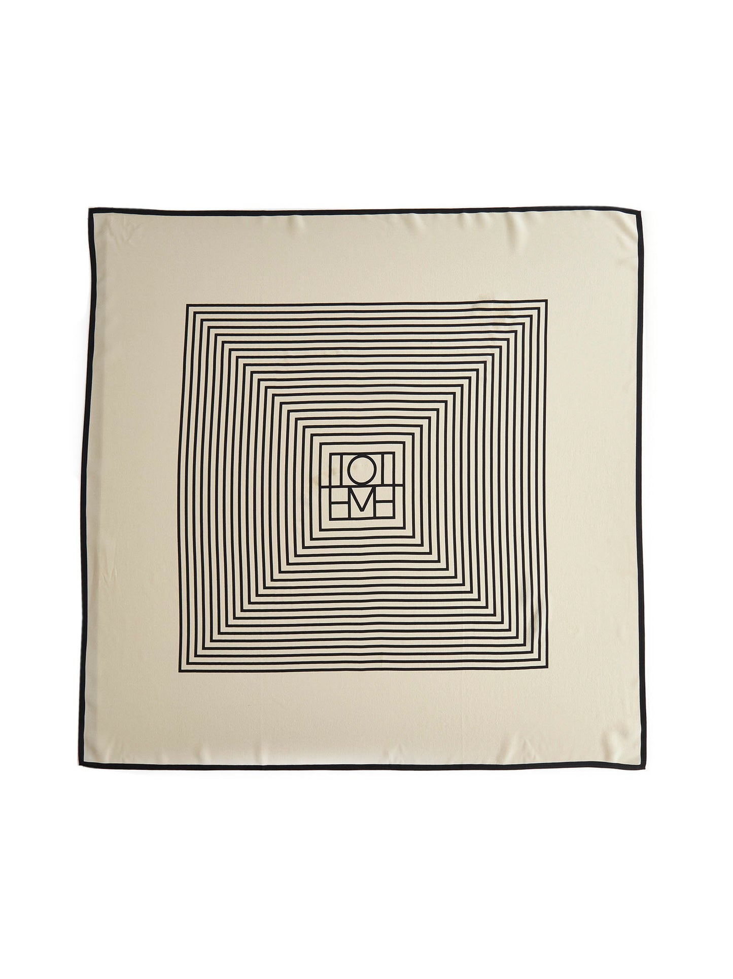 Striped silk crêpe scarf<BR/>