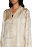 Camicia in seta con monogramma in beige