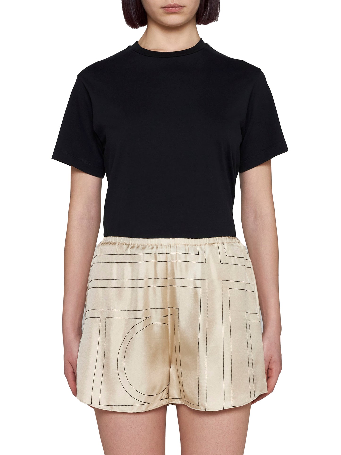 Shorts in seta monogram