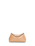 Camel T-lock clutch bag