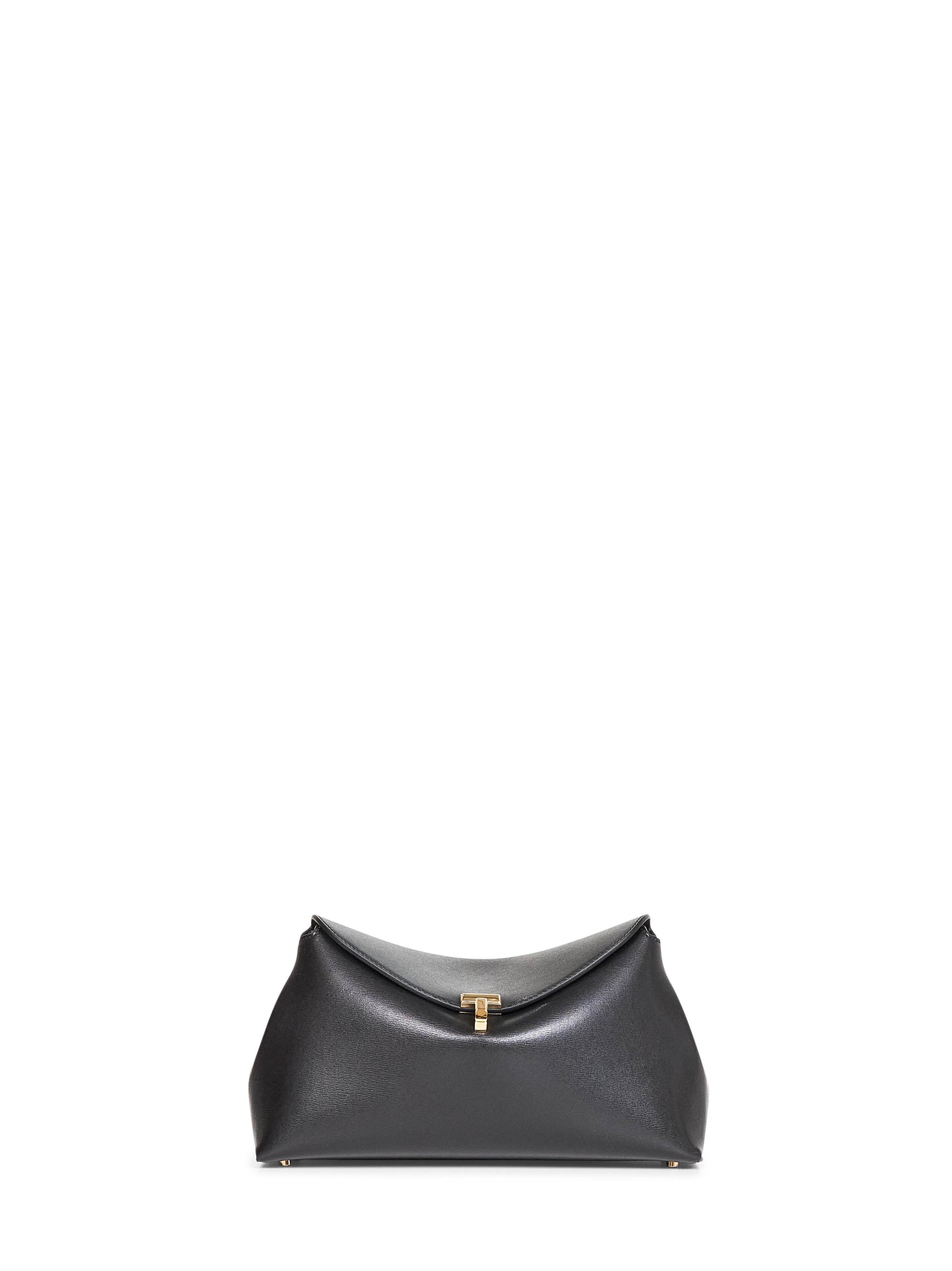 Black T-lock clutch bag