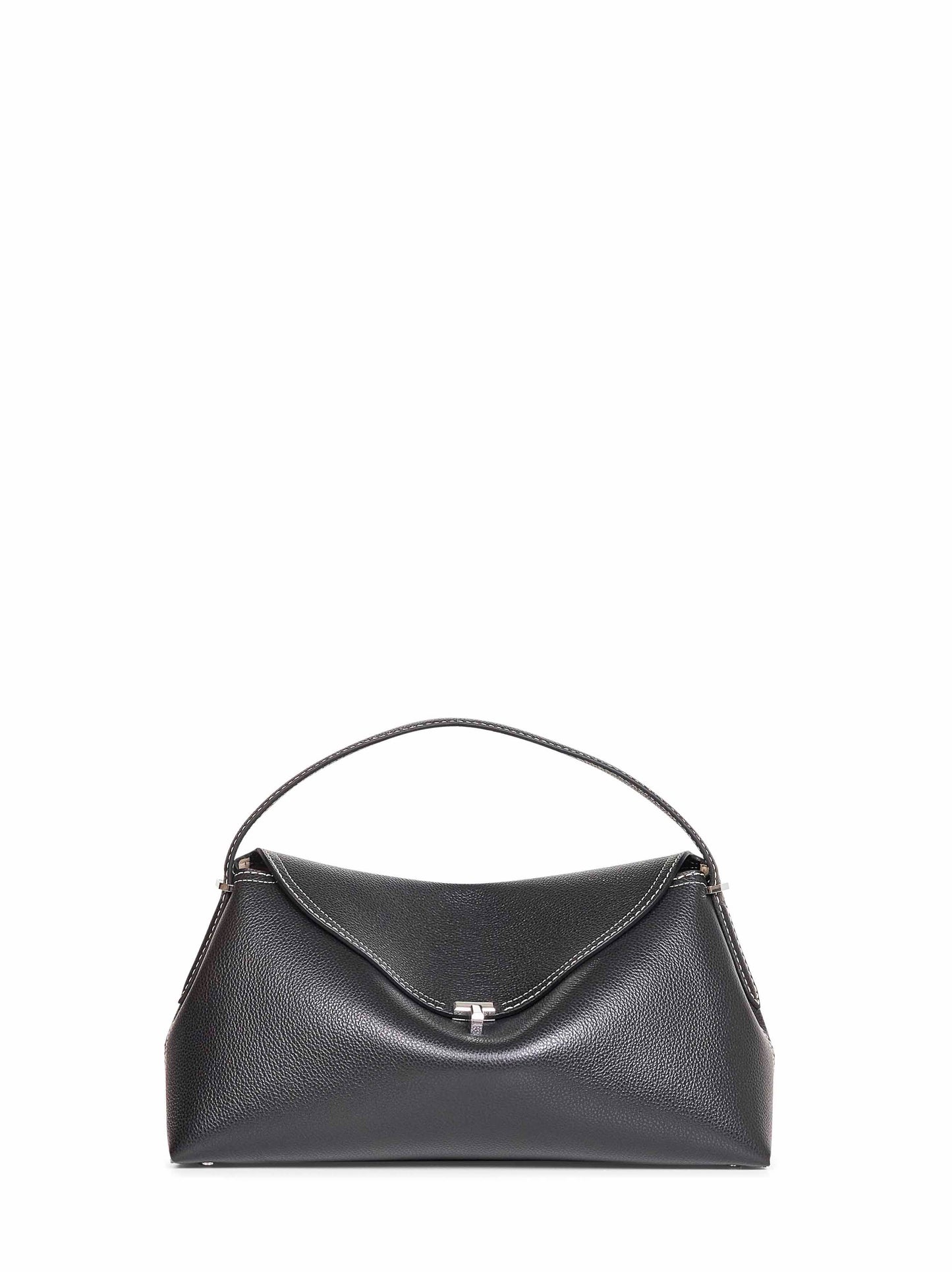 Black T-lock top handle bag