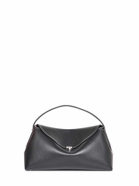 Black T-lock top handle bag