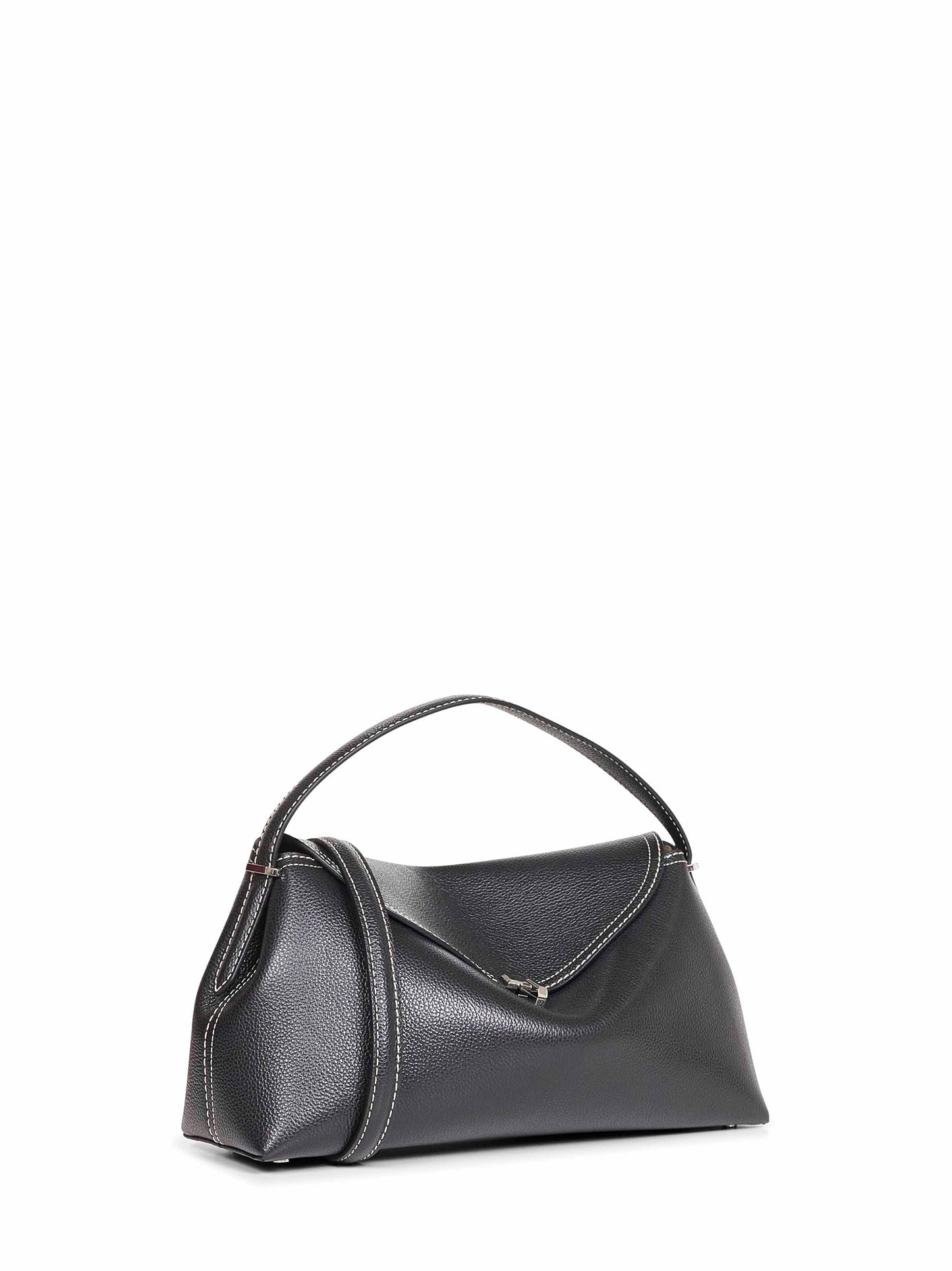 Black T-lock top handle bag
