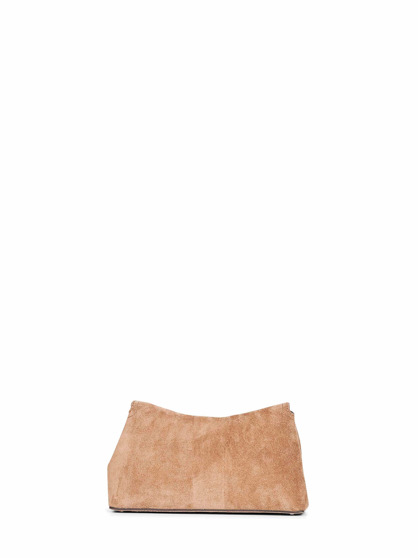 Tobacco T-lock clutch bag