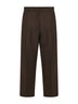 Bark stretch wool blend straight trousers