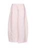 Gonna lunga stile paracadute in misto seta rosa