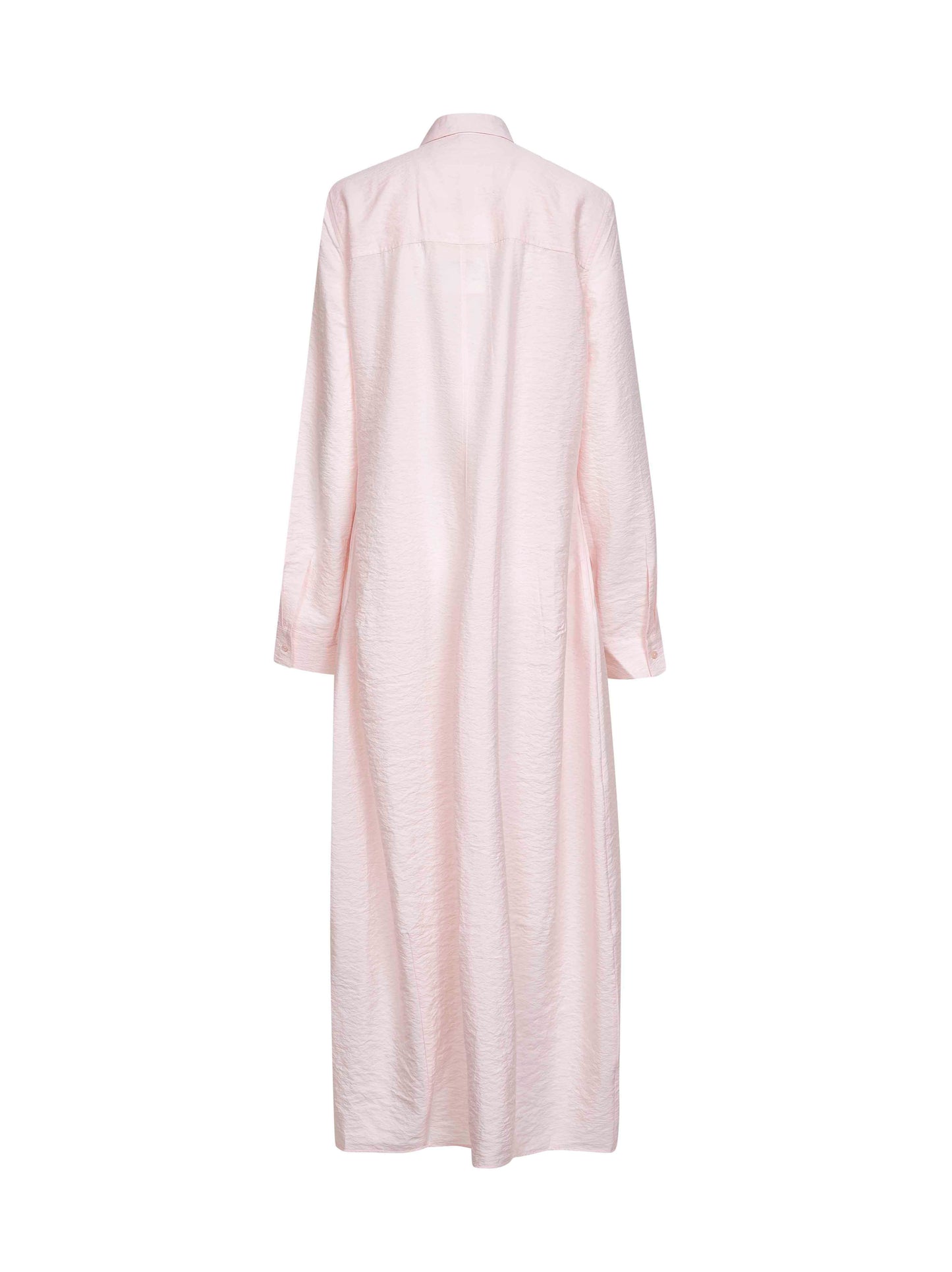Bloom silk blend long parachute-style shirt dress