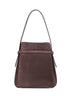Brown belted bucket bag
