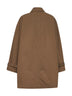 Giacca trench oversize in cotone organico marrone