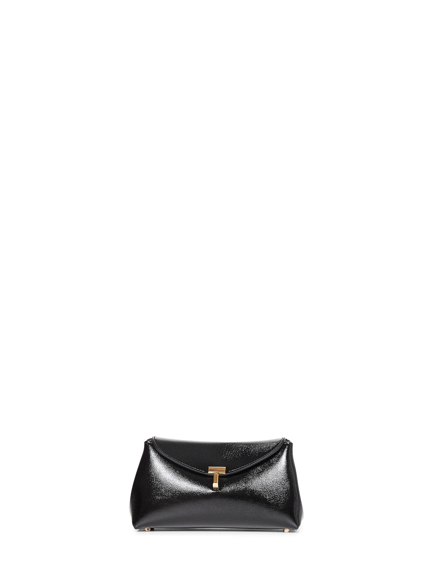 Black Mini T-lock clutch bag