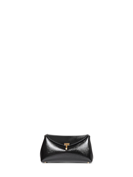 Black Mini T-lock clutch bag