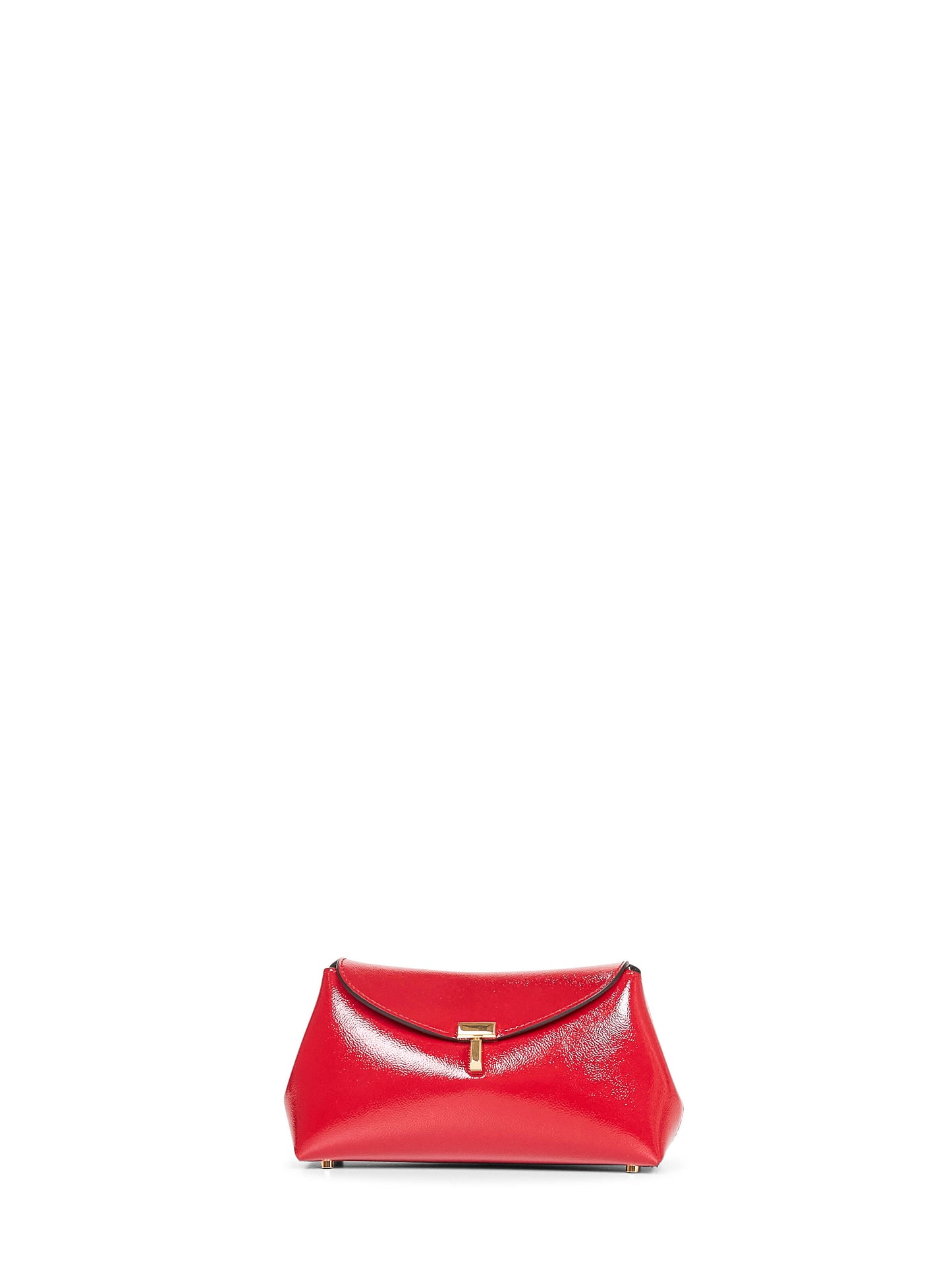 Red Mini T-lock clutch bag