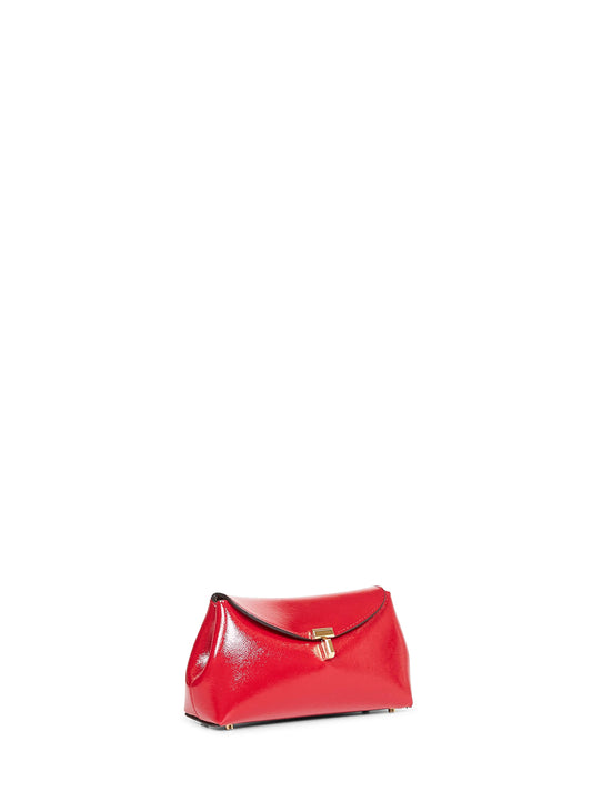 Red Mini T-lock clutch bag