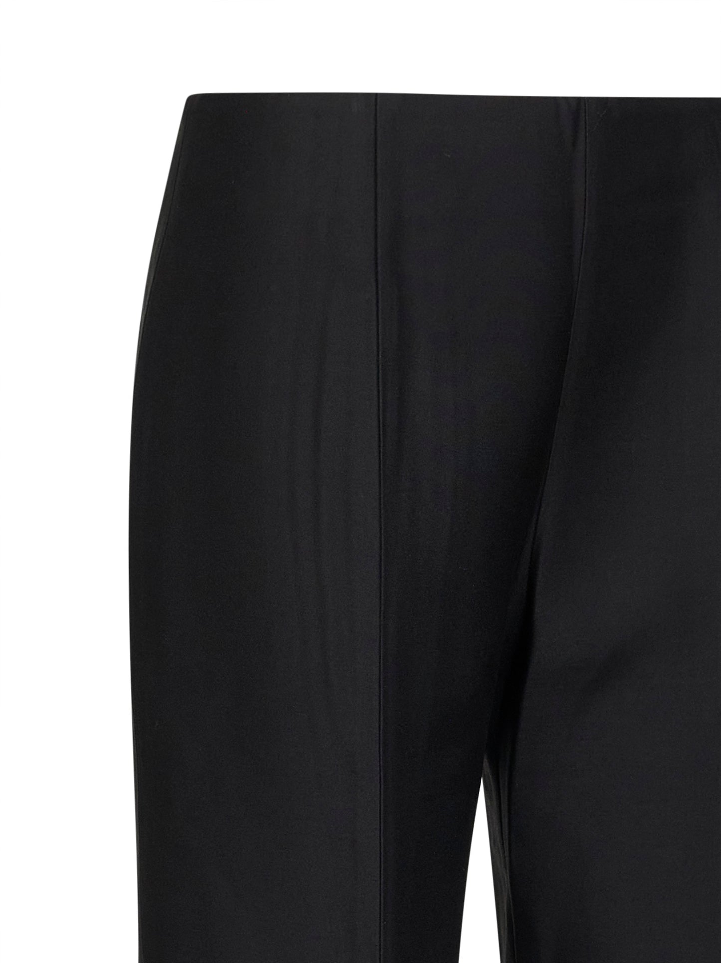 Pantaloni slim in lana e seta nera