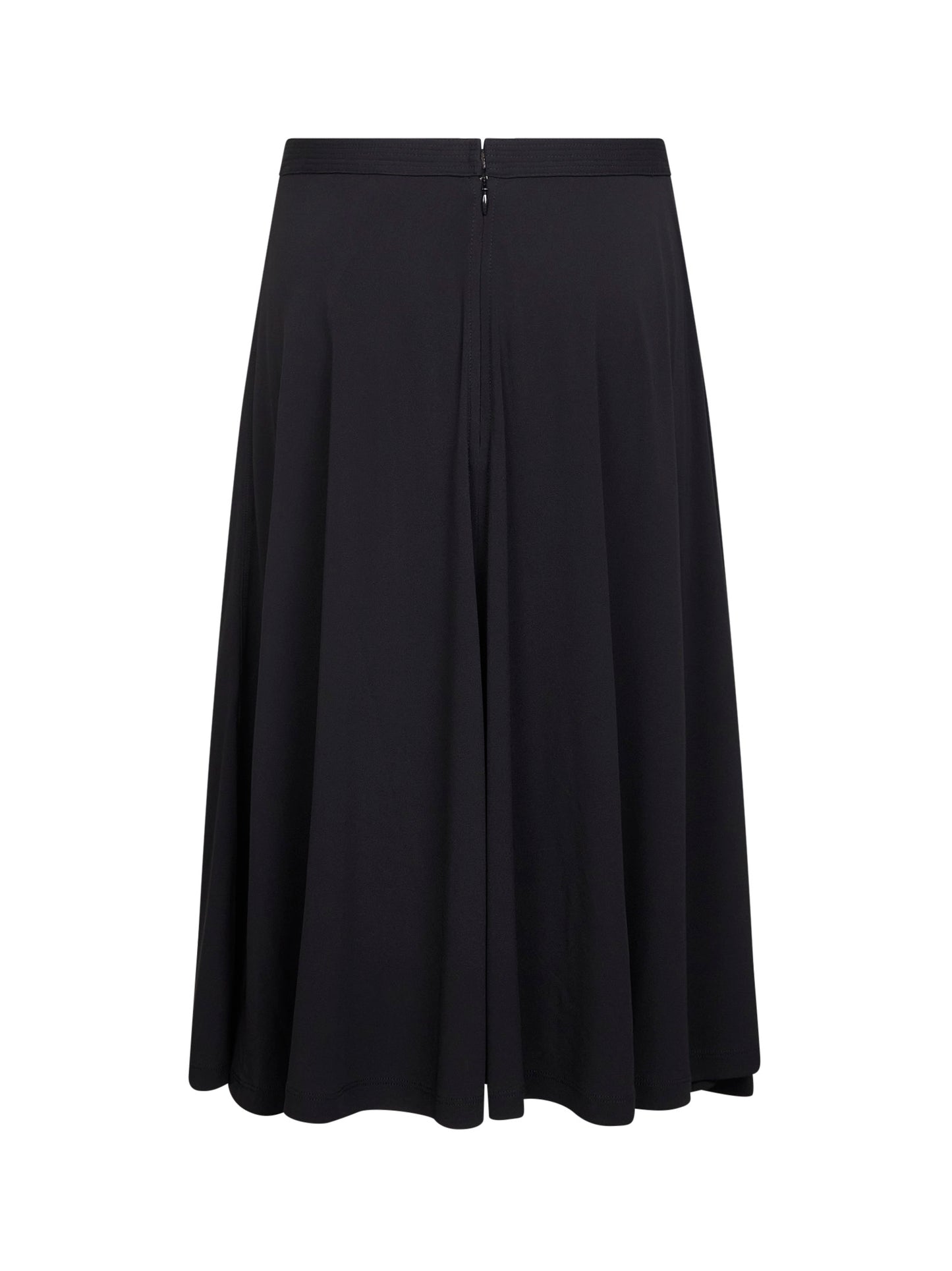 Gonna midi in jersey fluido nero