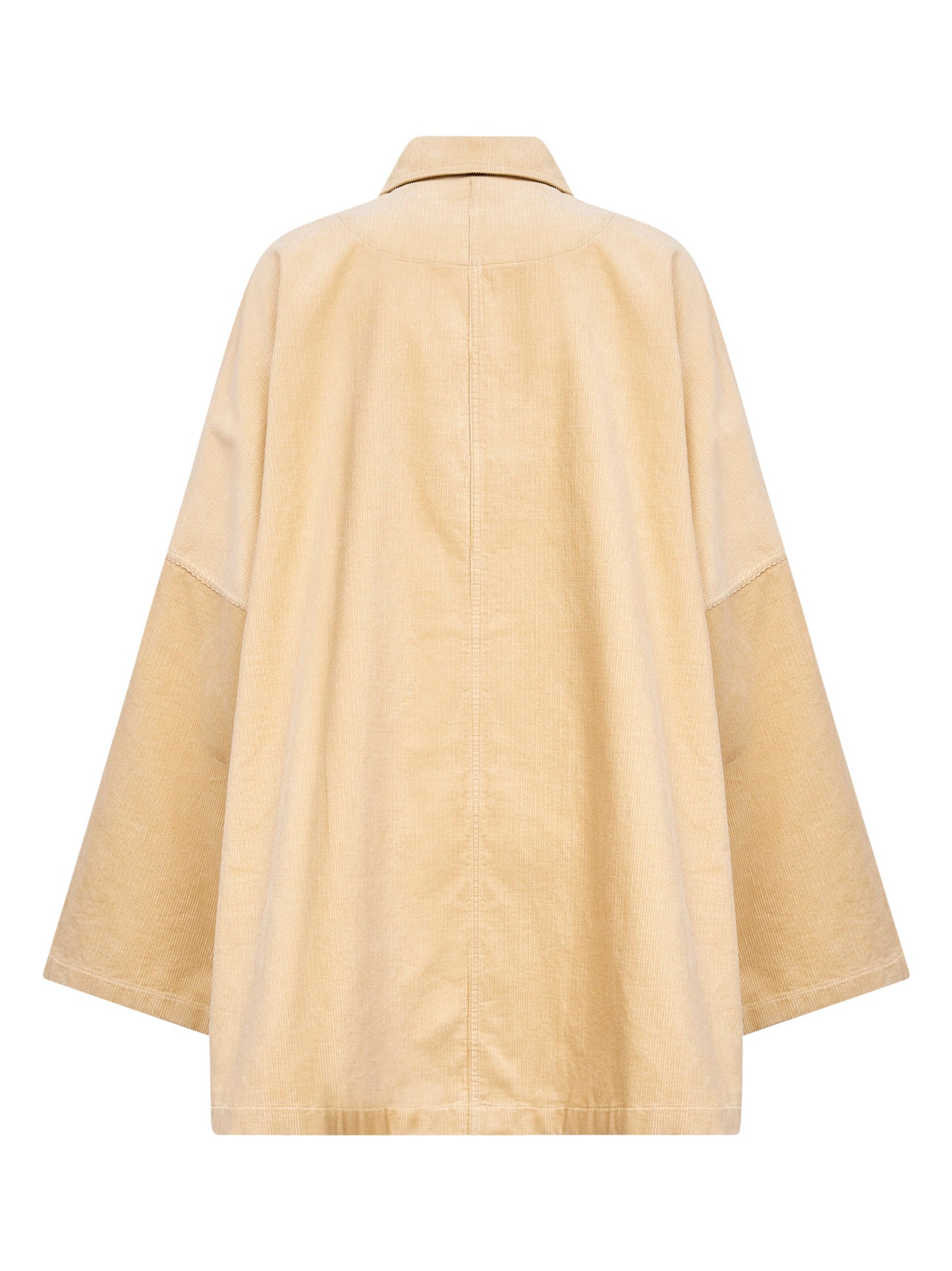 Giacca camicia in velluto a coste beige