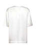 White viscose satin crewneck T-shirt