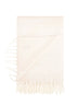 Ecru and white monogram jacquard scarf<BR/>
