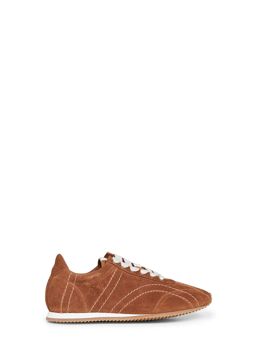 Sneakers Flex in pelle scamosciata beige