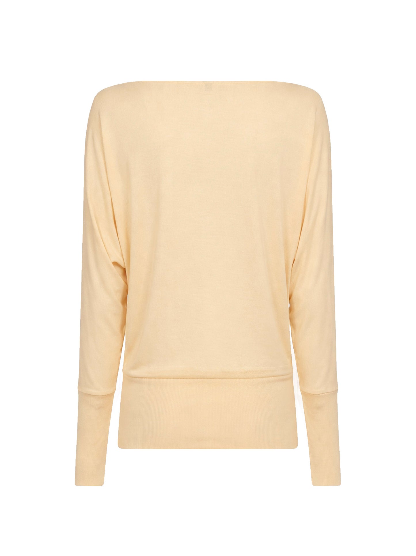 Champagne sheer crepe viscose boatneck top