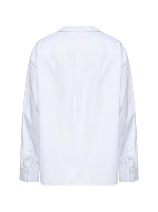 Camicia in popeline di cotone bianco