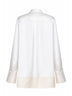 Camicia stile smoking in raso bianco