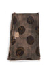 Grey and brown printed silk Emisfero scarf