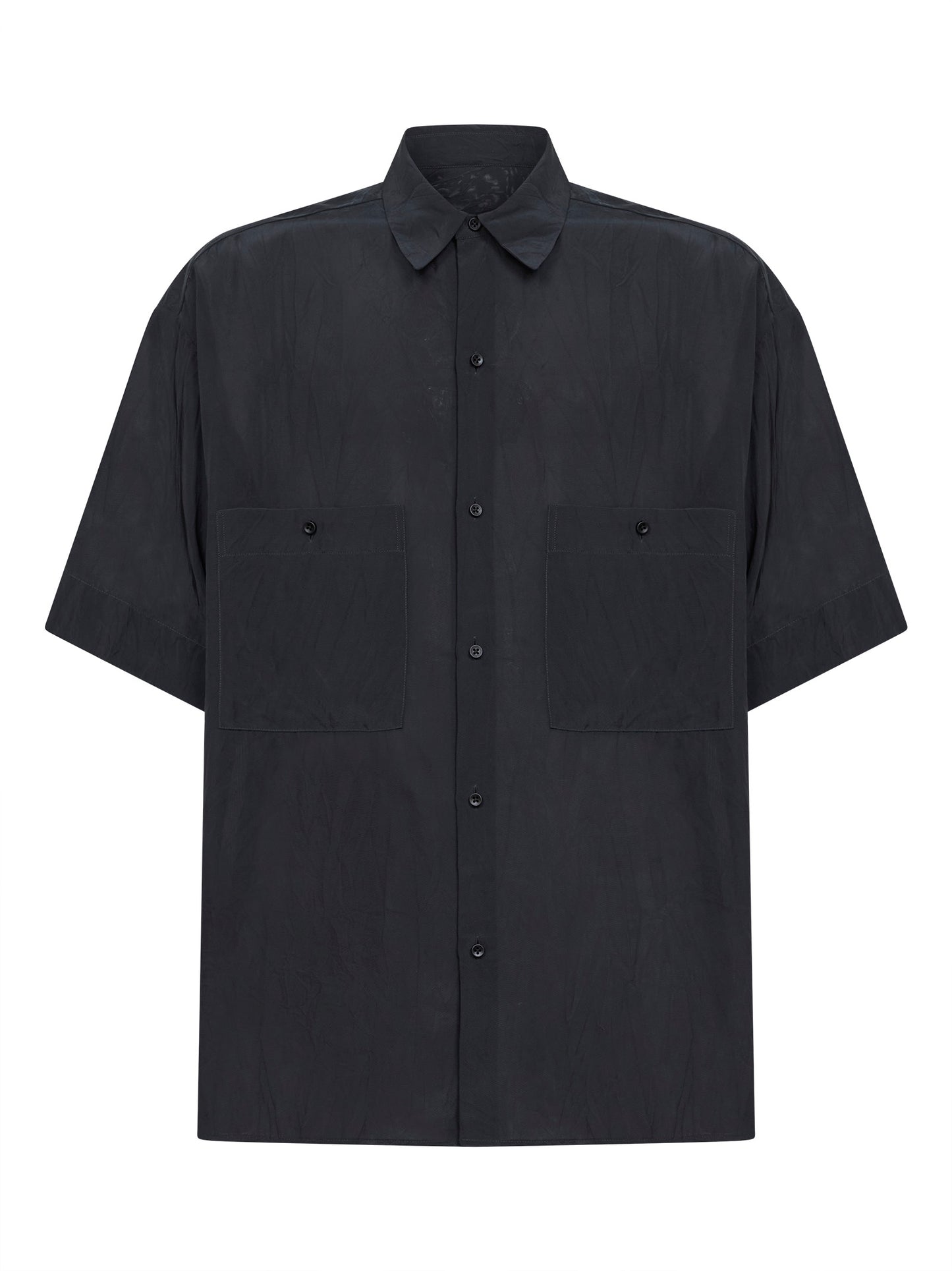 Navy blue viscose Teorya shirt