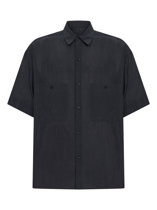 Navy blue viscose Teorya shirt