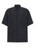 Navy blue viscose Teorya shirt