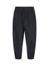 Navy blue viscose pajama-style trousers