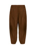 Mustard viscose pajama-style trousers<BR/>