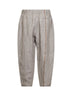 Dirty white linen and cotton pajama-style trousers