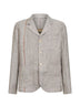 Dirty white linen and cotton Jai single-breasted jacket