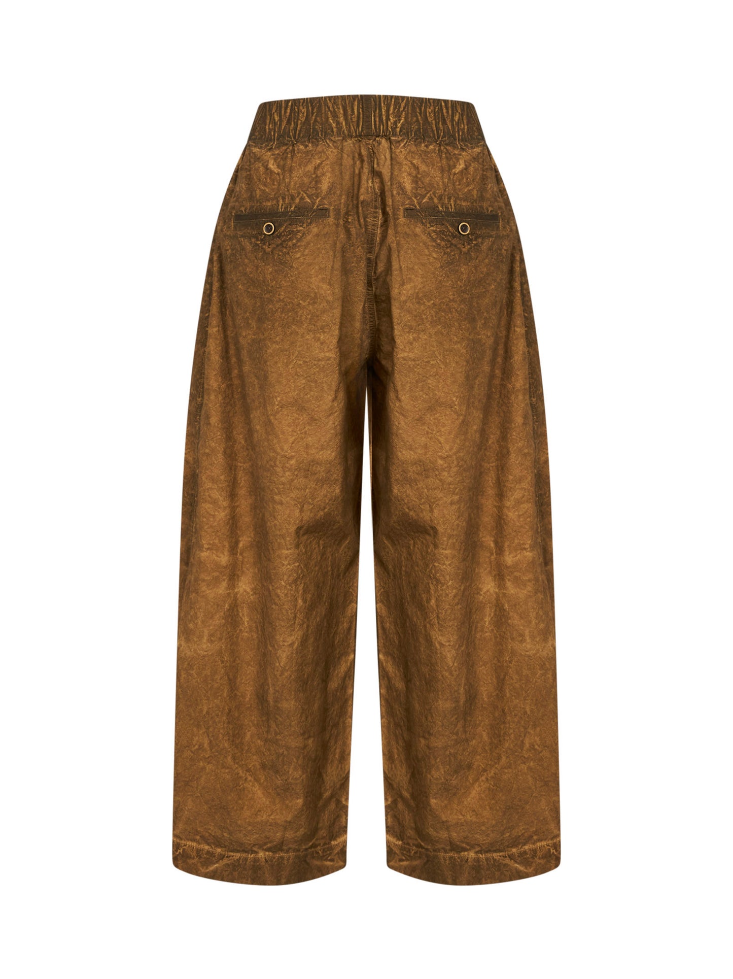 Pantaloni culotte Poetic in cotone lavato mostarda